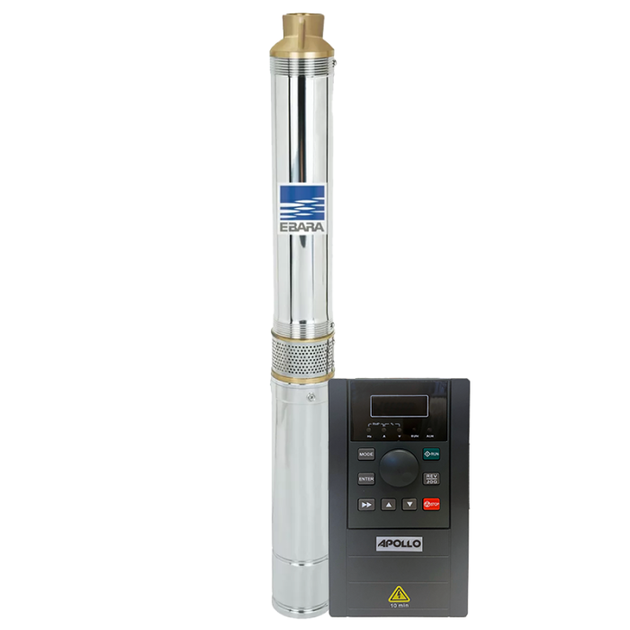 Inversor Drive Solar + Bomba Ebara 4BPL6-11 2 CV Trifásica 220V